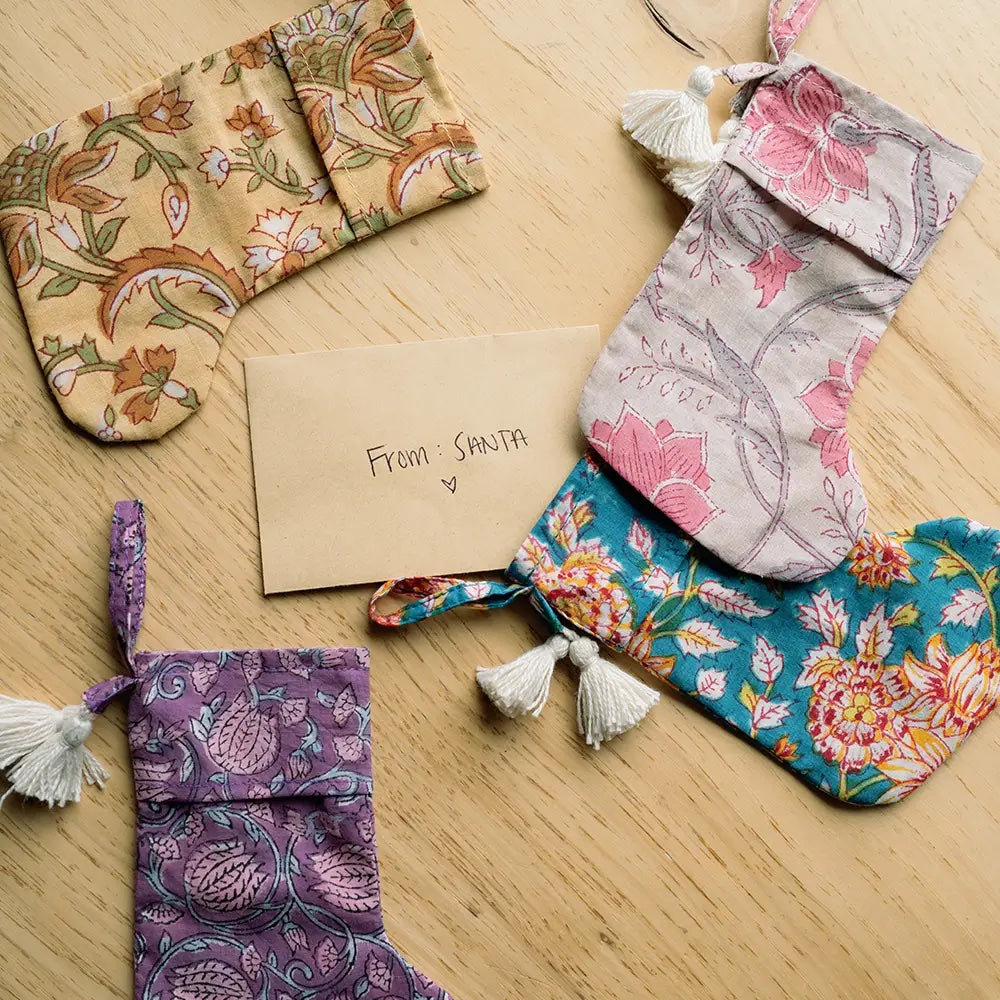 Cotton Mini Holiday Stocking