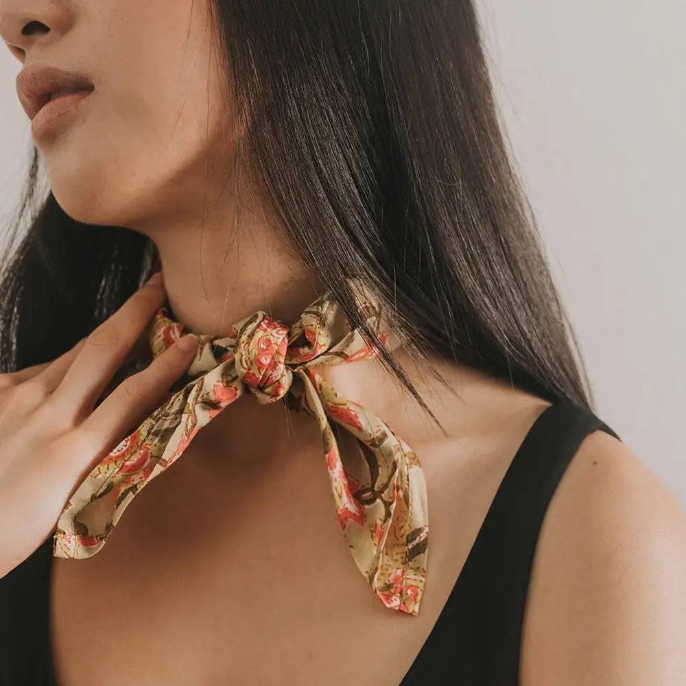 Hand Block Print Cotton Bandana