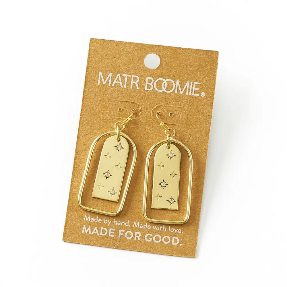 Gold Starry Archway Earrings