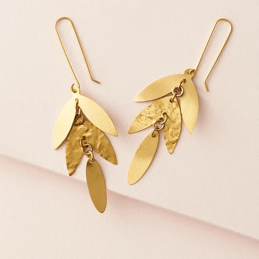 Chameli Leaf Dangle Earrings