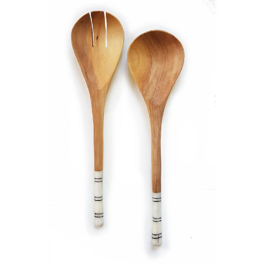 Striped Salad Servers